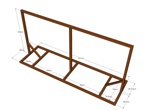 Transportwagen für 6 Bühnenelemente Bütec